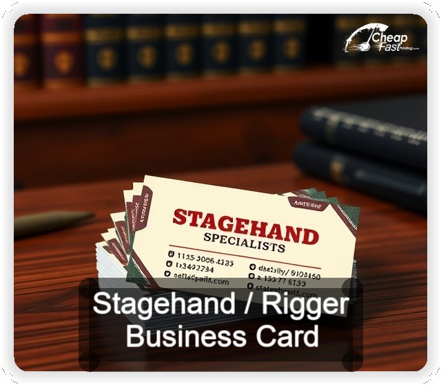 Stagehand Rigger business card design sample