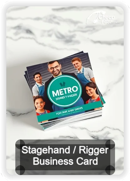 Stagehand Rigger business card design sample