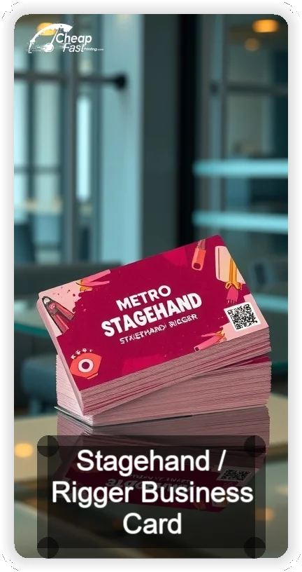 Stagehand Rigger business card design sample