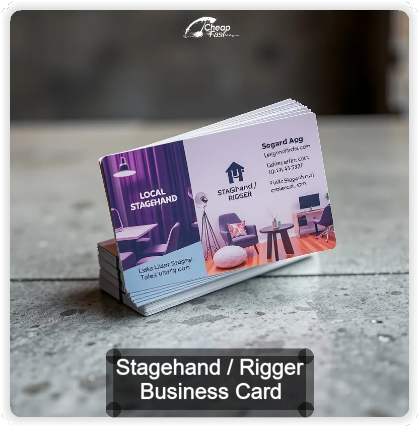 Stagehand Rigger business card design sample