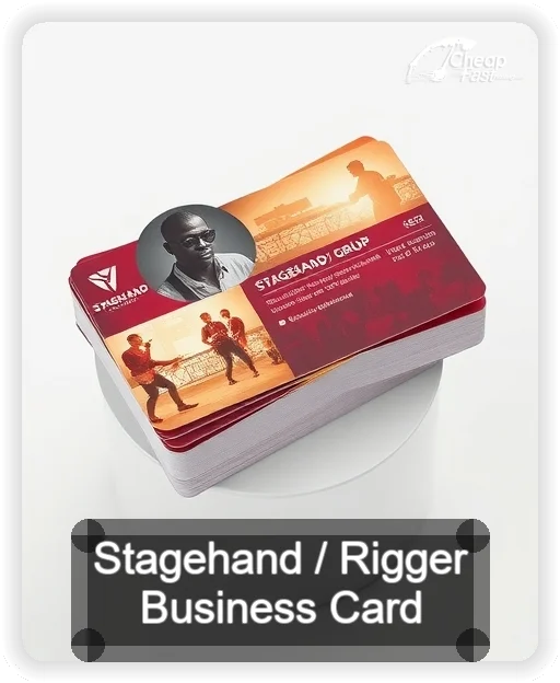 Stagehand Rigger business card design sample