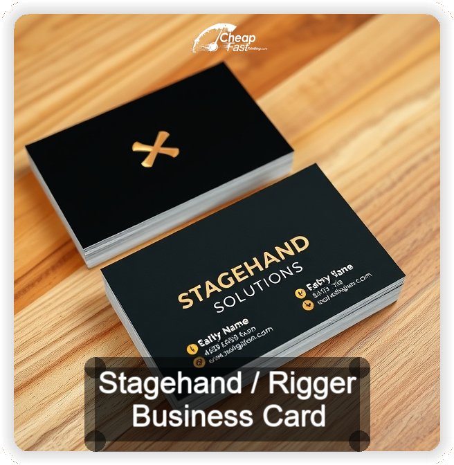 Stagehand Rigger business card design sample