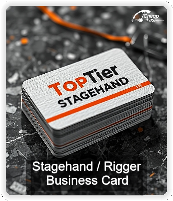 Stagehand Rigger business card design sample