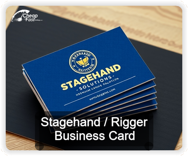 Stagehand Rigger business card design sample