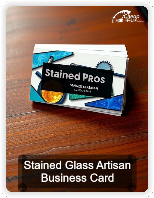 Stained Glass Artisan business card design sample