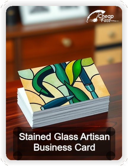 Stained Glass Artisan business card design sample
