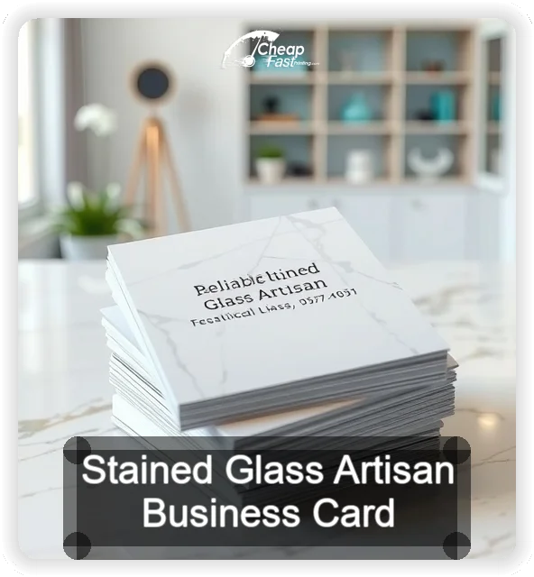 Stained Glass Artisan business card design sample