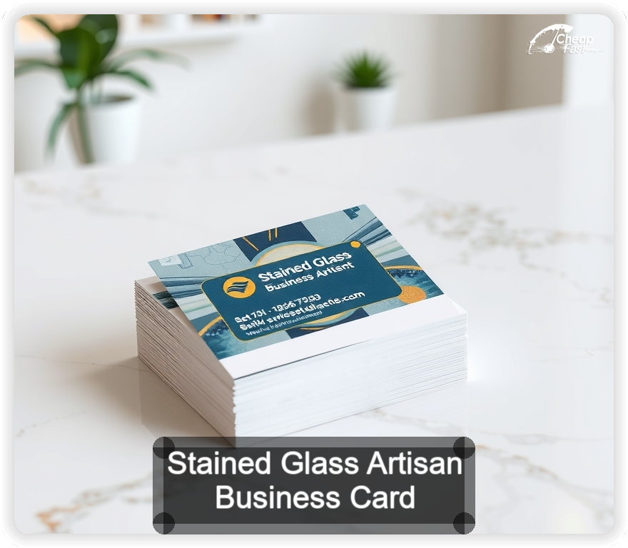 Stained Glass Artisan business card design sample