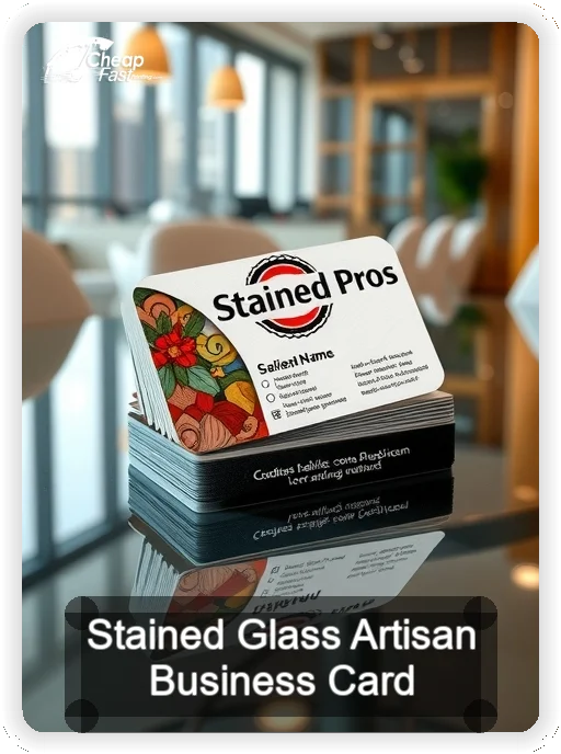Stained Glass Artisan business card design sample
