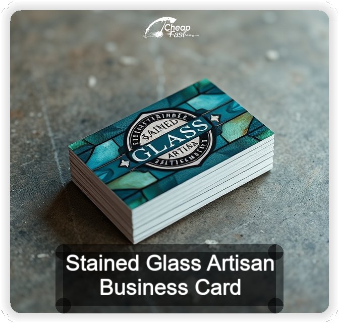 Stained Glass Artisan business card design sample