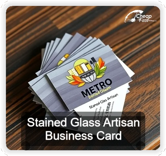Stained Glass Artisan business card design sample