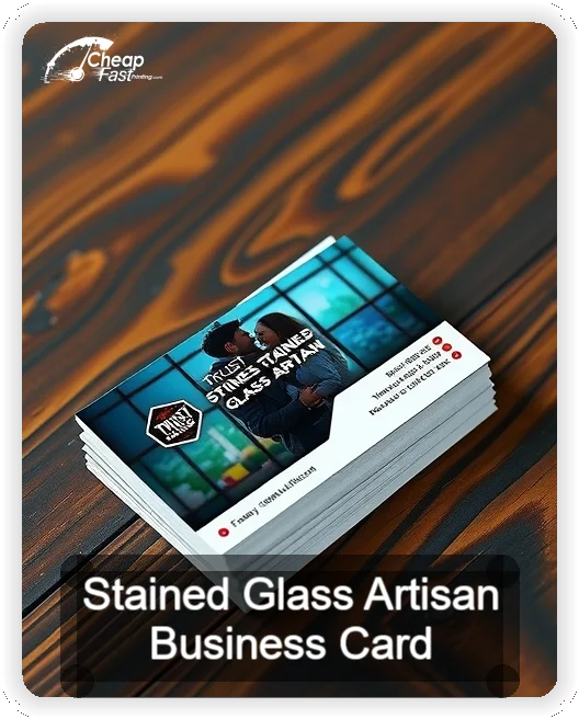 Stained Glass Artisan business card design sample