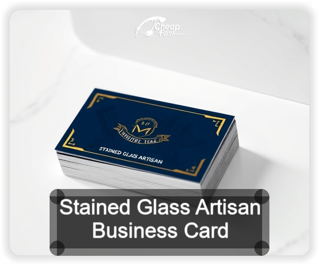 Stained Glass Artisan business card design sample