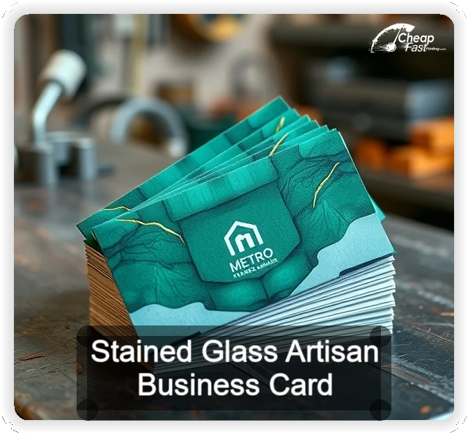 Stained Glass Artisan business card design sample
