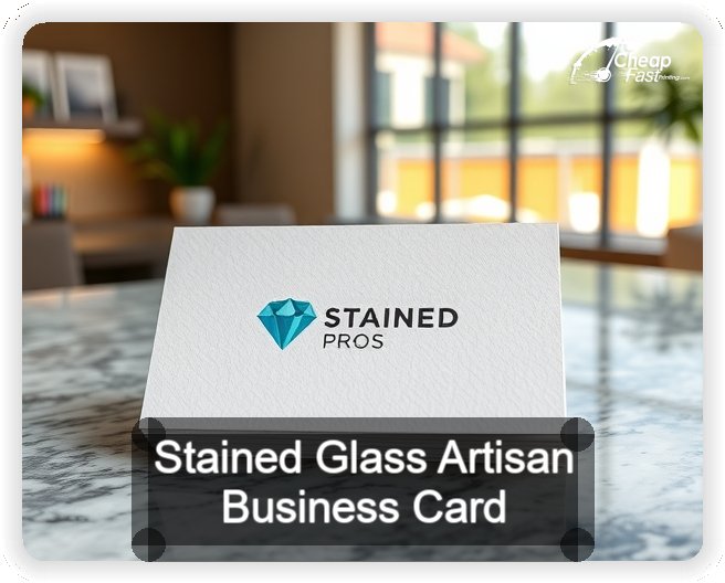Stained Glass Artisan business card design sample