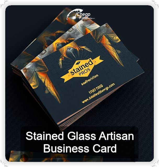 Stained Glass Artisan business card design sample
