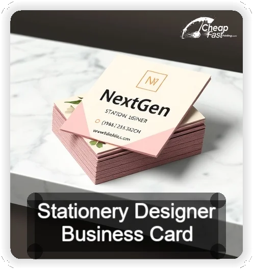 Stationery Designer business card design sample