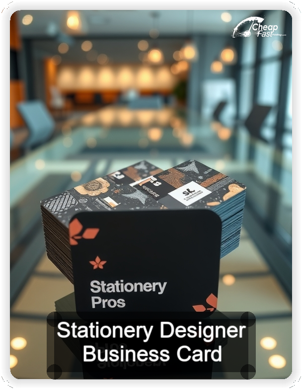 Stationery Designer business card design sample