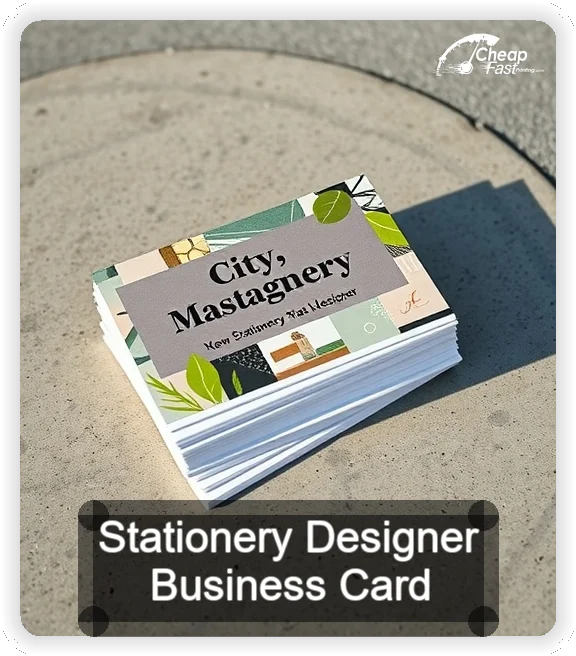 Stationery Designer business card design sample