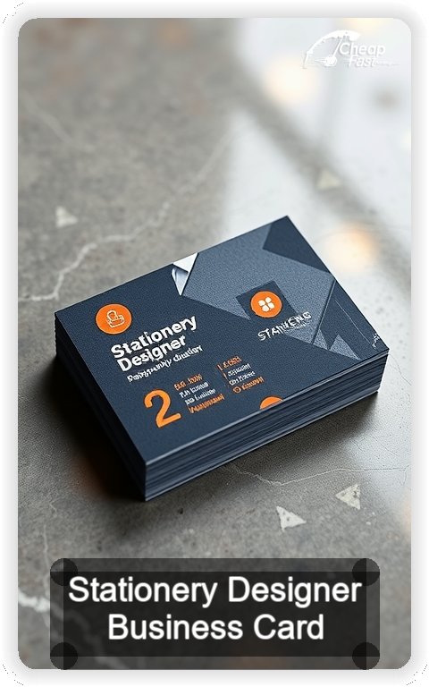 Stationery Designer business card design sample