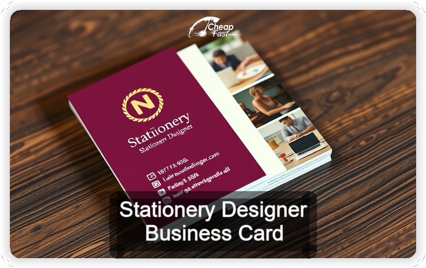 Stationery Designer business card design sample