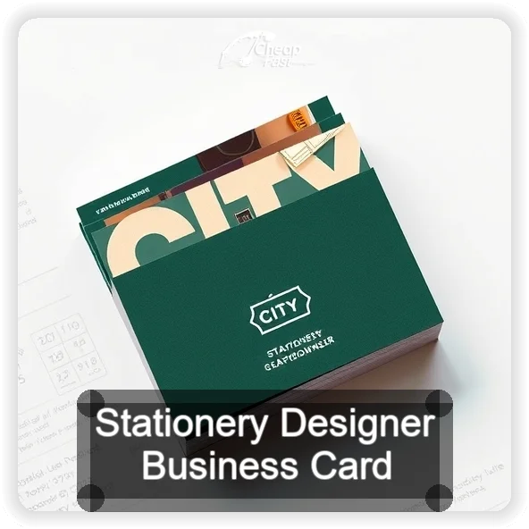 Stationery Designer business card design sample