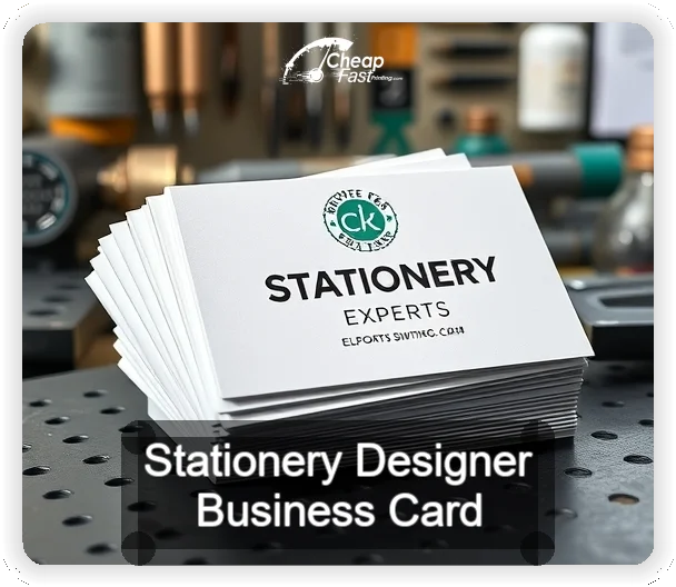 Stationery Designer business card design sample