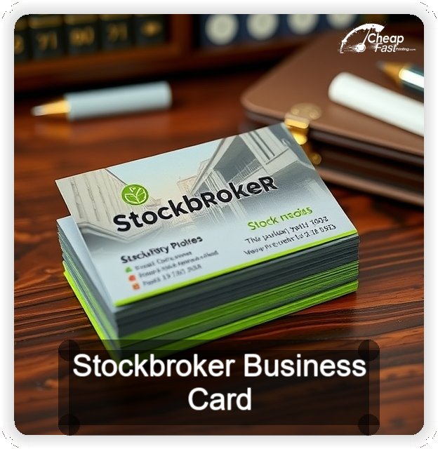 Stockbroker business card design sample