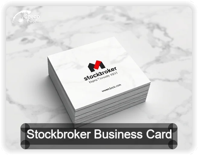 Stockbroker business card design sample