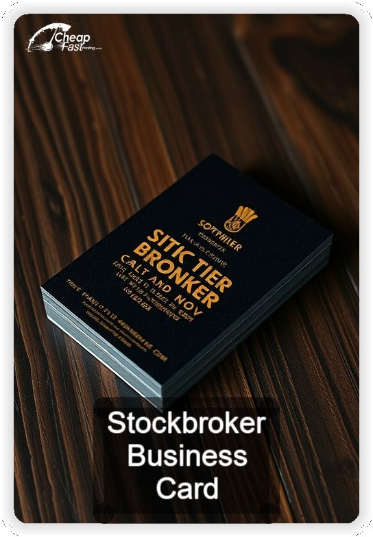 Stockbroker business card design sample
