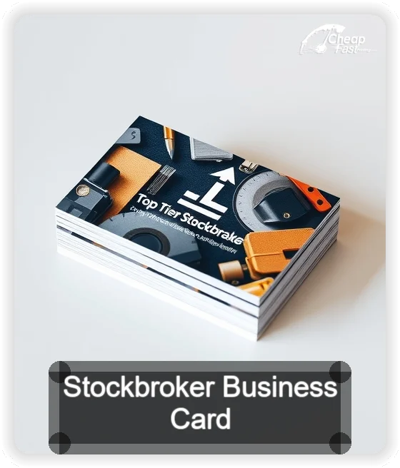 Stockbroker business card design sample