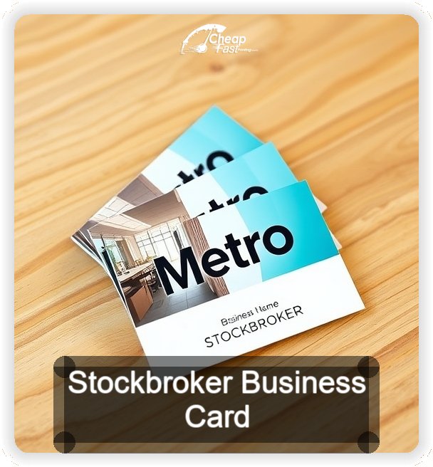 Stockbroker business card design sample