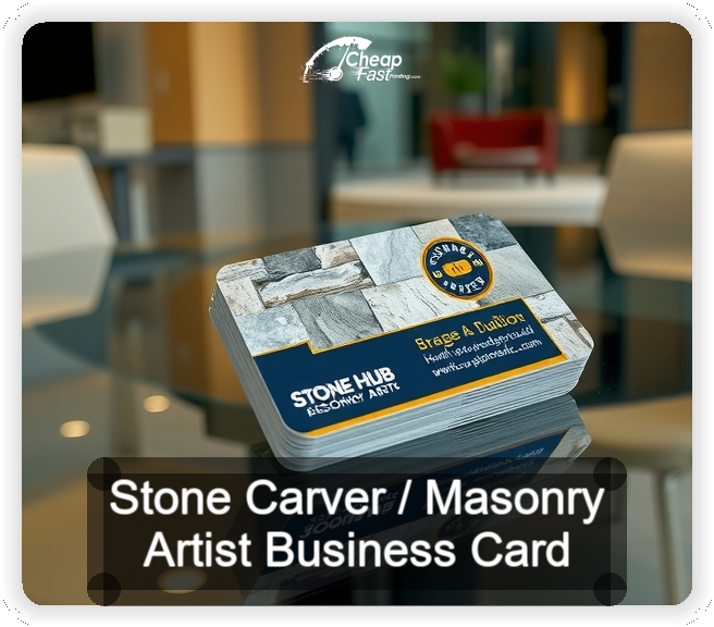 Stone Carver Masonry Artist business card design sample