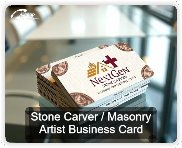 Stone Carver Masonry Artist business card design sample