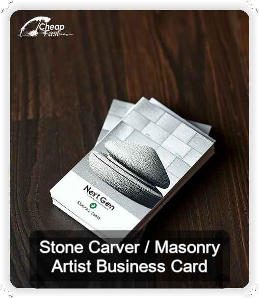 Stone Carver Masonry Artist business card design sample