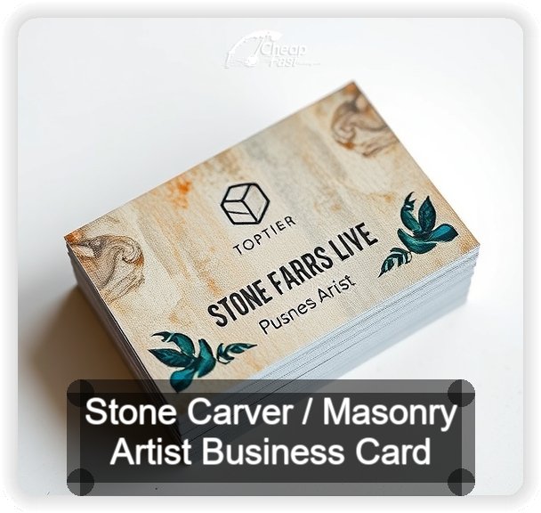Stone Carver Masonry Artist business card design sample