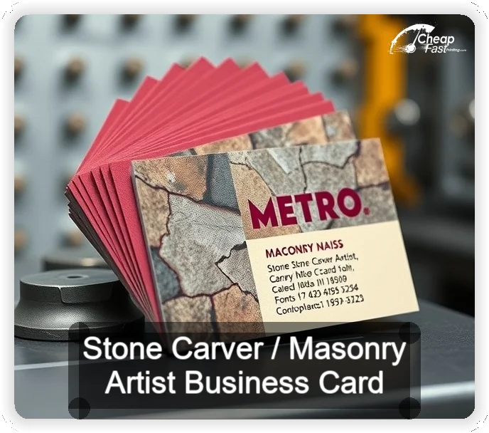 Stone Carver Masonry Artist business card design sample
