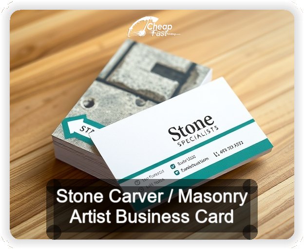 Stone Carver Masonry Artist business card design sample
