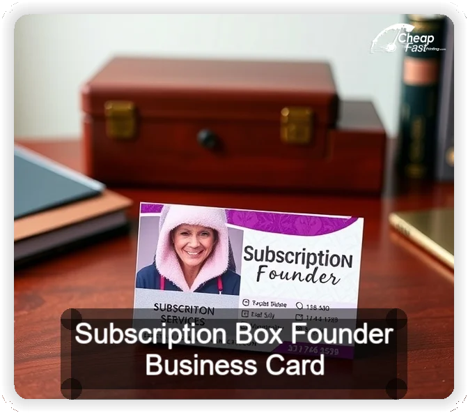 Subscription Box Founder business card design sample