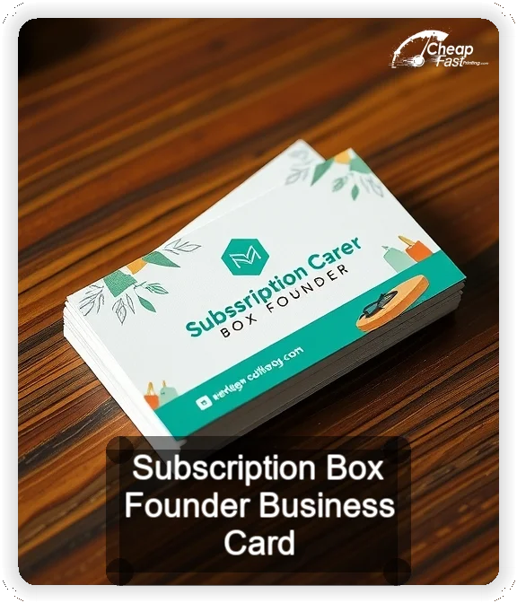 Subscription Box Founder business card design sample