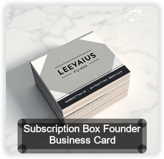 Subscription Box Founder business card design sample
