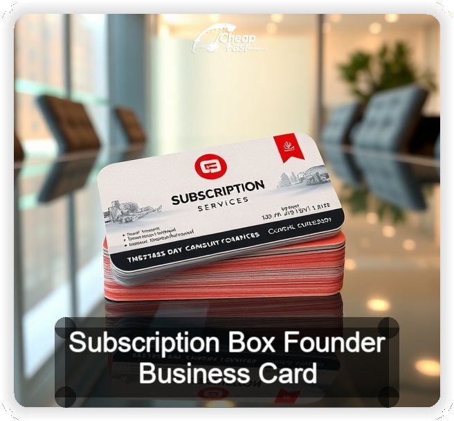 Subscription Box Founder business card design sample