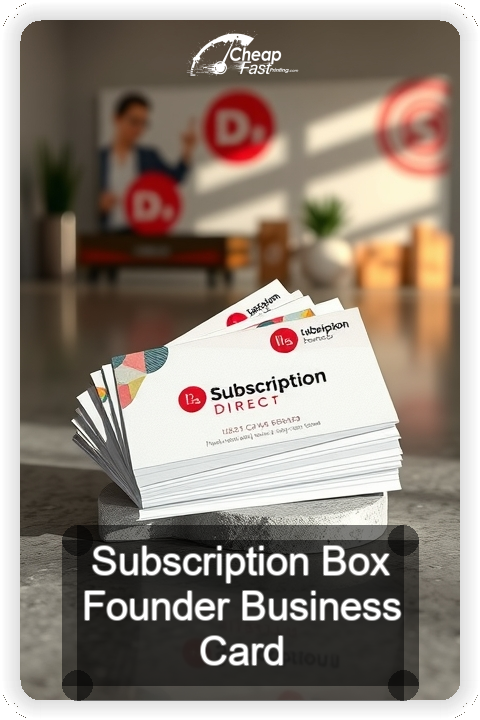 Subscription Box Founder business card design sample