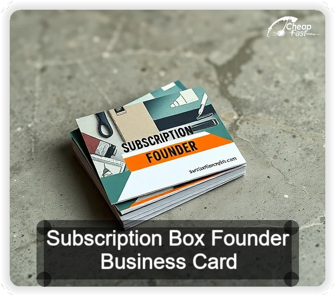 Subscription Box Founder business card design sample