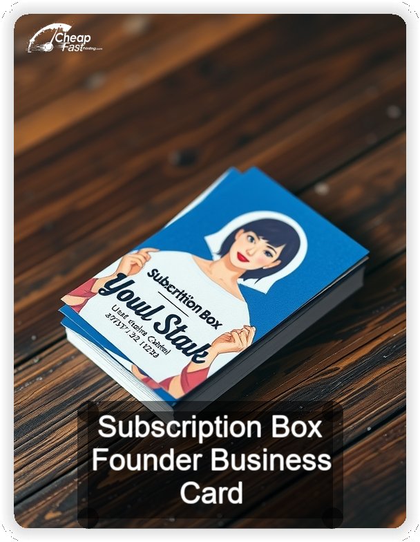 Subscription Box Founder business card design sample