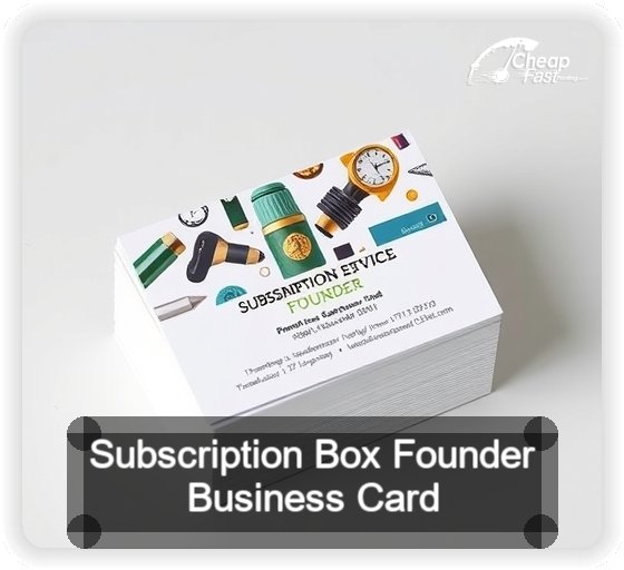 Subscription Box Founder business card design sample