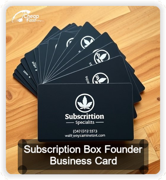 Subscription Box Founder business card design sample