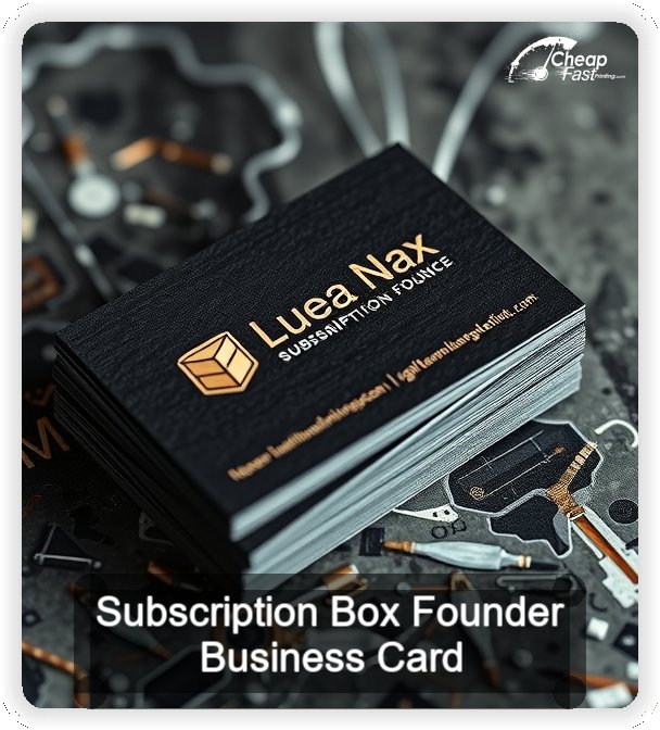 Subscription Box Founder business card design sample