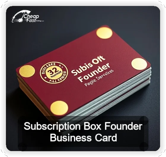 Subscription Box Founder business card design sample