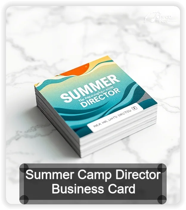 Summer Camp Director business card design sample